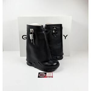 Size 37EU/7 - Givenchy Shark Lock Biker Boots Leather NEW!